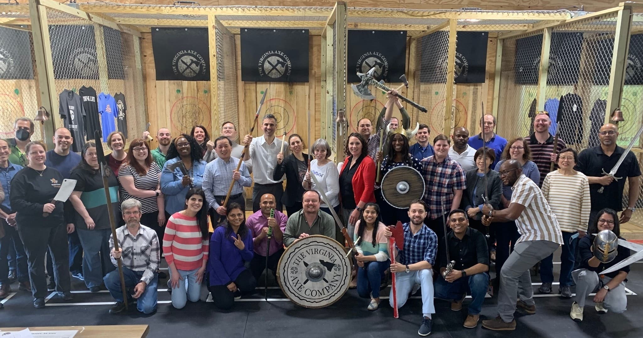 Large Group Axe Throwing Session in Rockville, VA