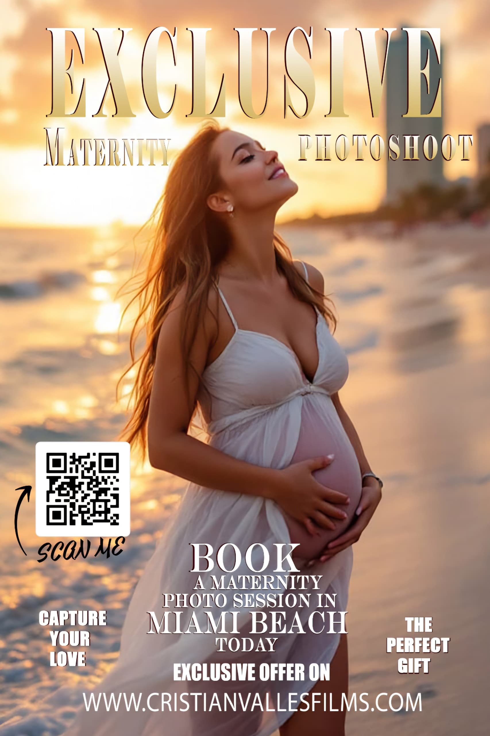 Beach Maternity Photoshoot in Miami with Cristian Valles