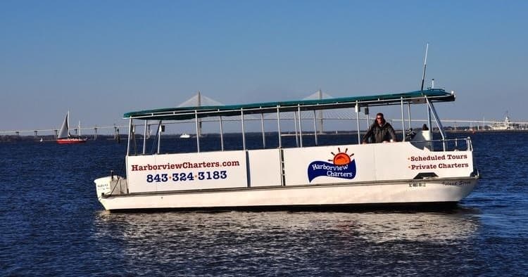 Harborview Charters sightseeing boat cruising calm harbor waters