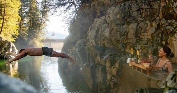 Discover Remote Natural Hot Springs via Scenic Helicopter Flight from Whistler