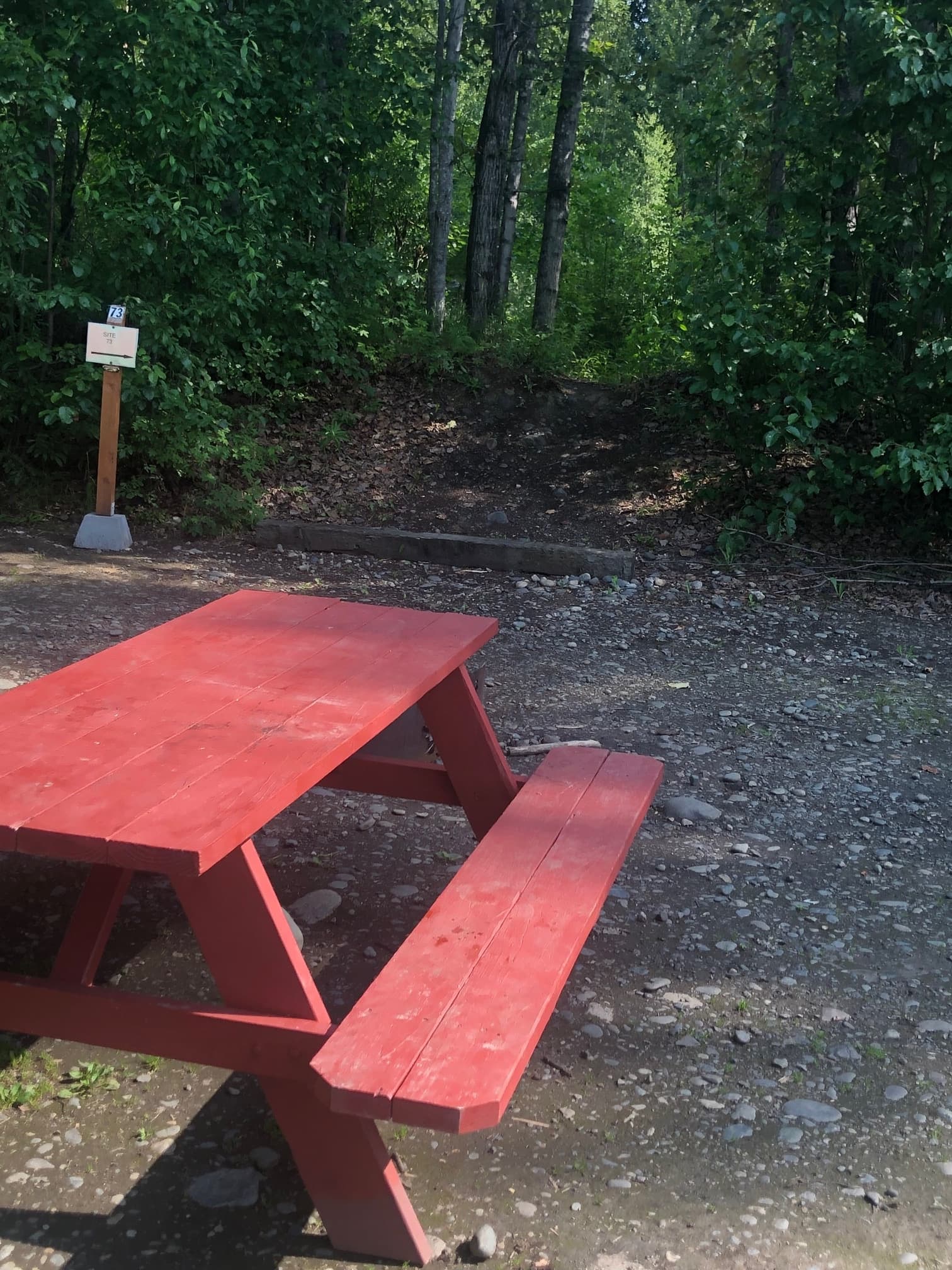 Secluded Camping at Montana Creek Campground’s Camp Site 73