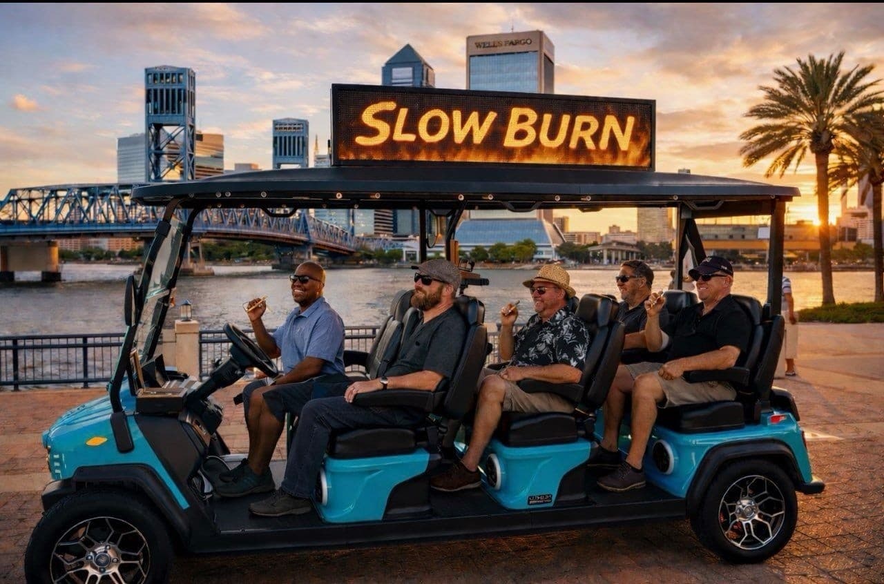 Slow Burn Cigar Tour: Private Golf Cart Cigars Through Historic St. Augustine