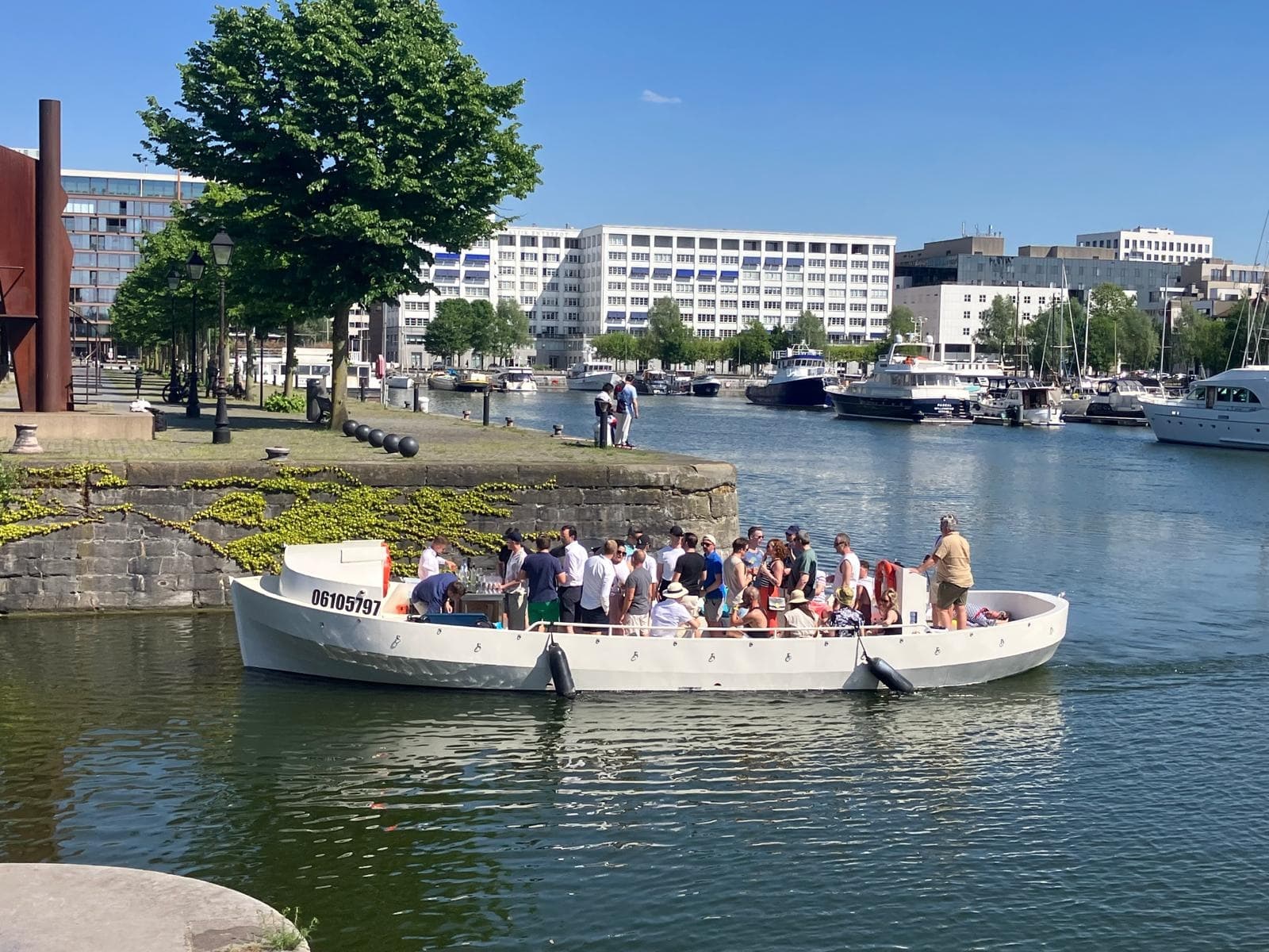 Private Electric Boat Cruise in Antwerp's Old Harbour for Bachelor & Bachelorette Parties photo 2
