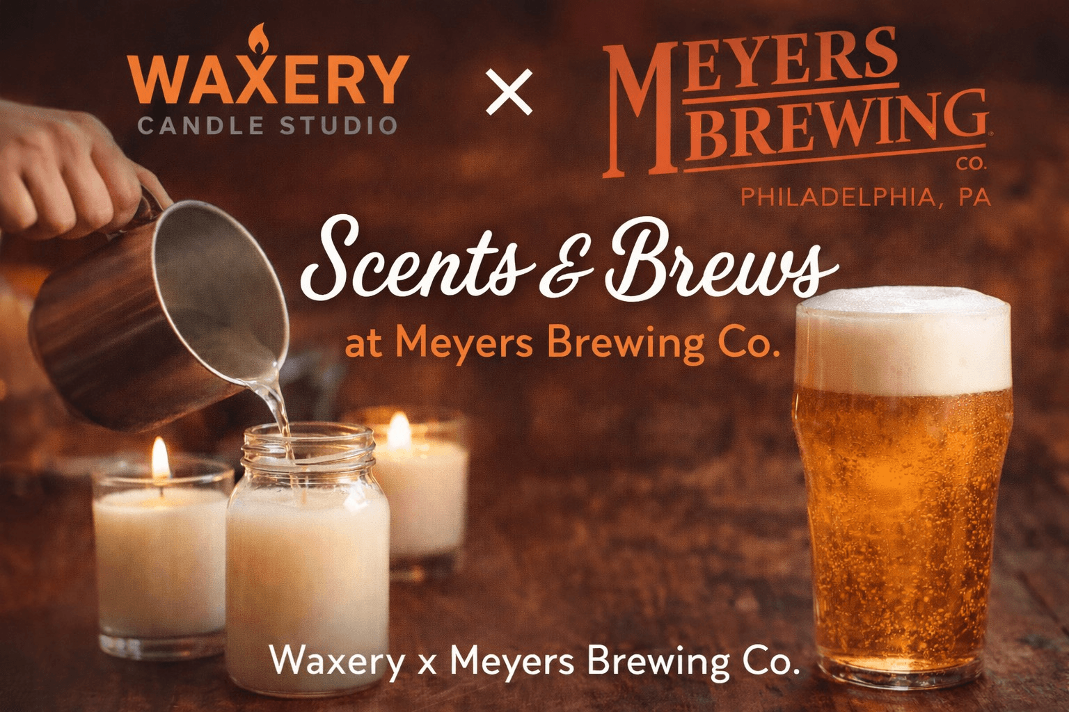 Candle Making and Craft Beer at Meyers Brewing: 90-Min Workshop on Girard Ave
