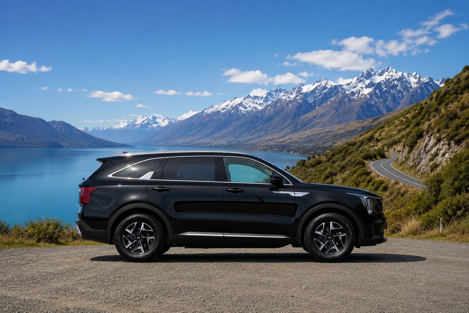 Kia Sorento (Earth) Rental — 7-Seat South Island SUV for Fiordland, Wanaka & Queenstown Road Trips