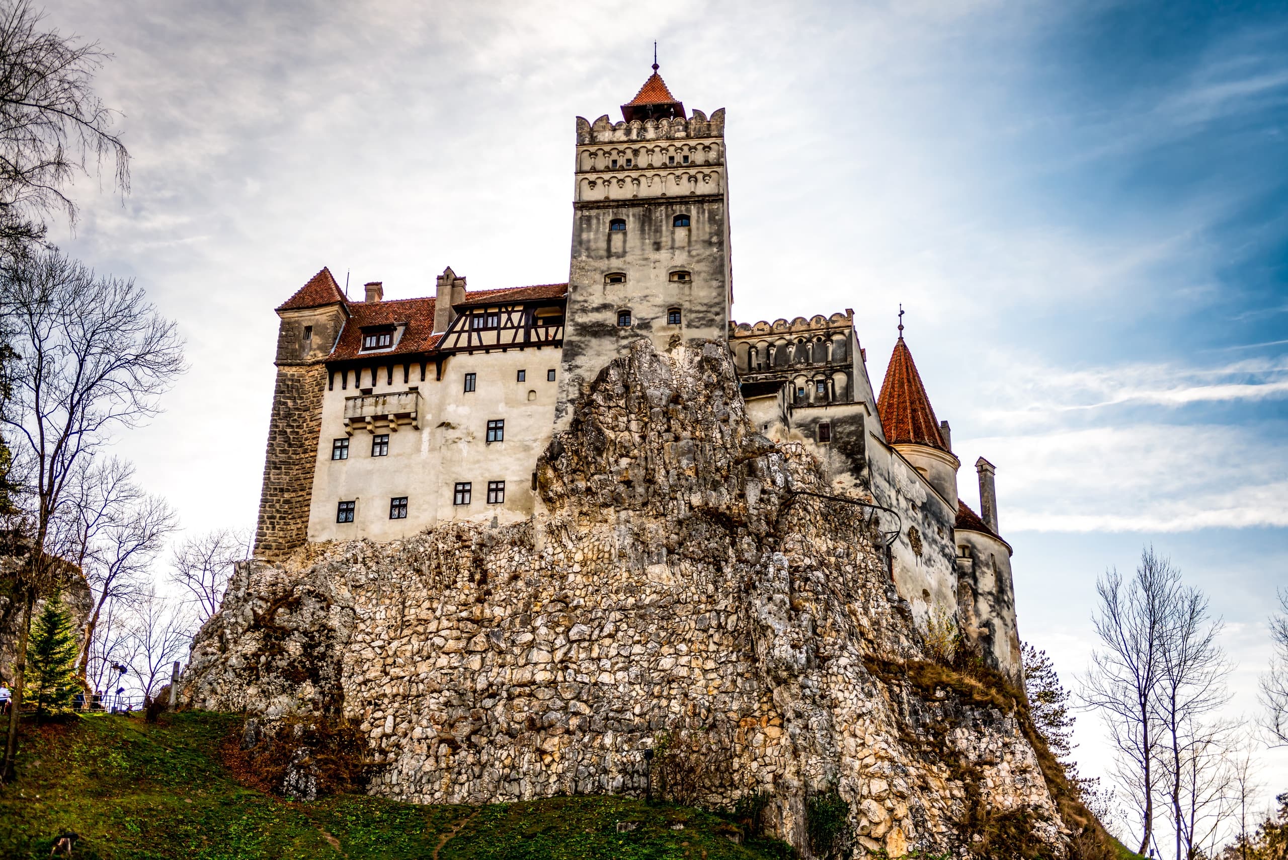 Sightseeing at a historic mountain castle on a rocky hilltop