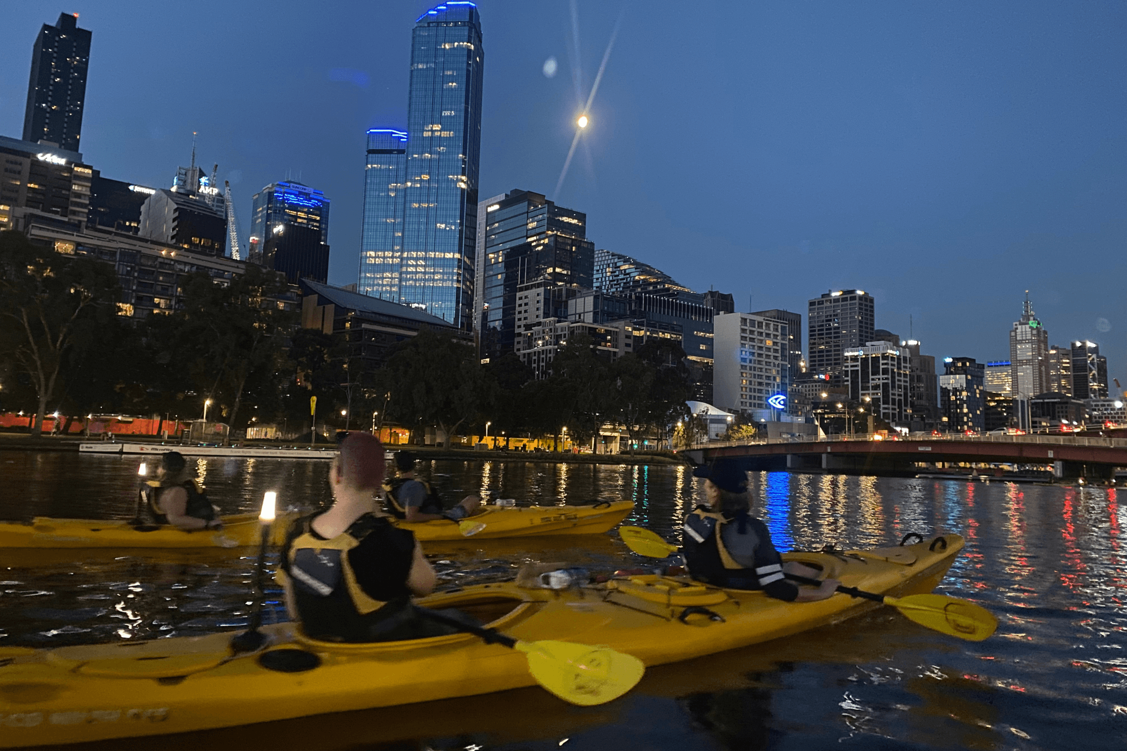 Melbourne Kayak Tours at Twilight with East Coast Kayaking