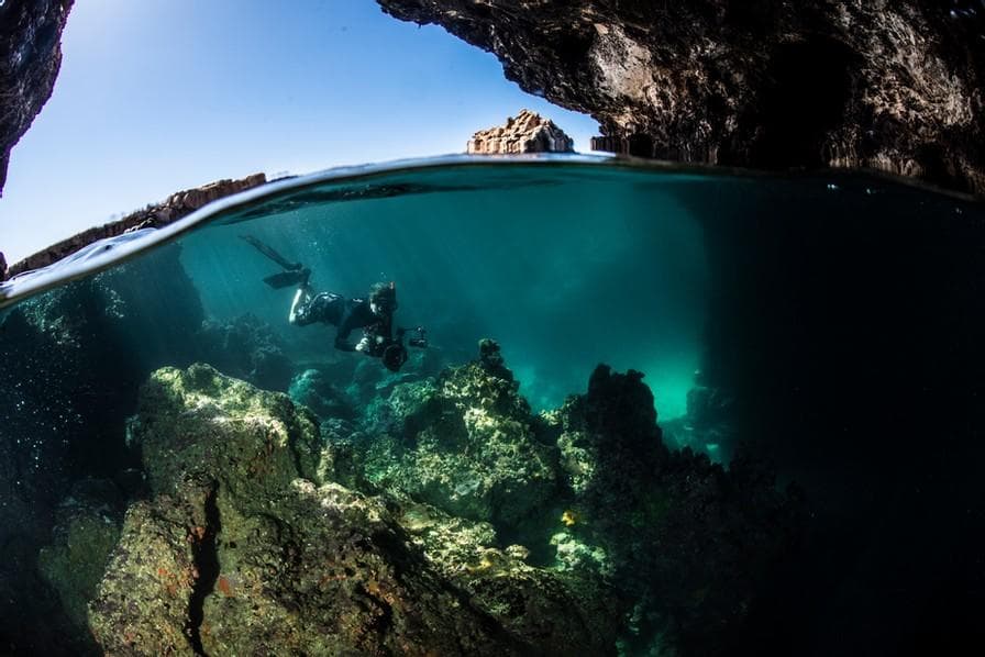 Neptune's Cave Snorkel Adventure with Coral Coast Helicopters