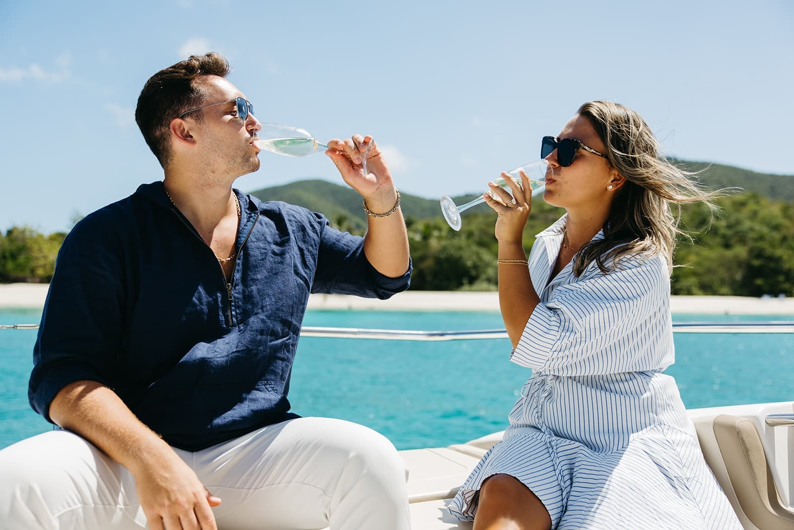 Private Luxury Sunset Charter on Caribe Express — Champagne Sunset Cruise in St. Thomas