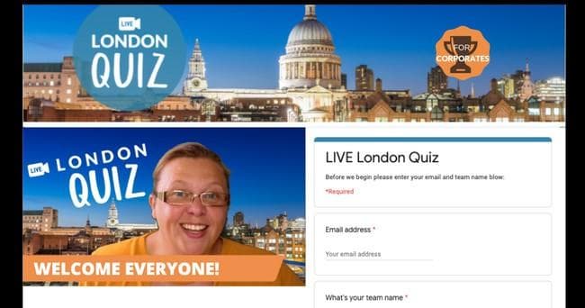 Interactive Live London Quiz for Private Groups