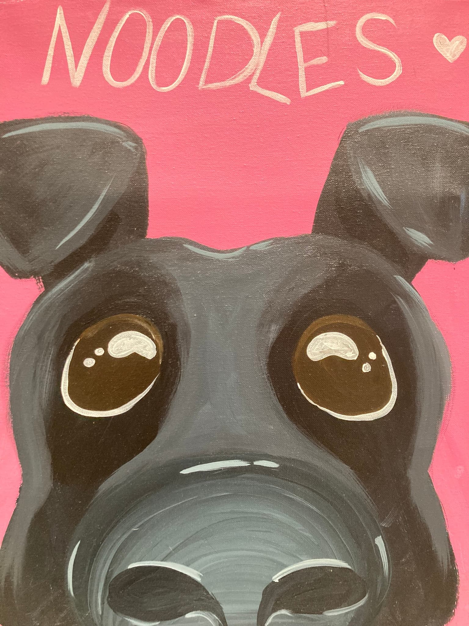 Paint Your Puppy Snout: Omaha Instructor-Led Canvas Class photo 1