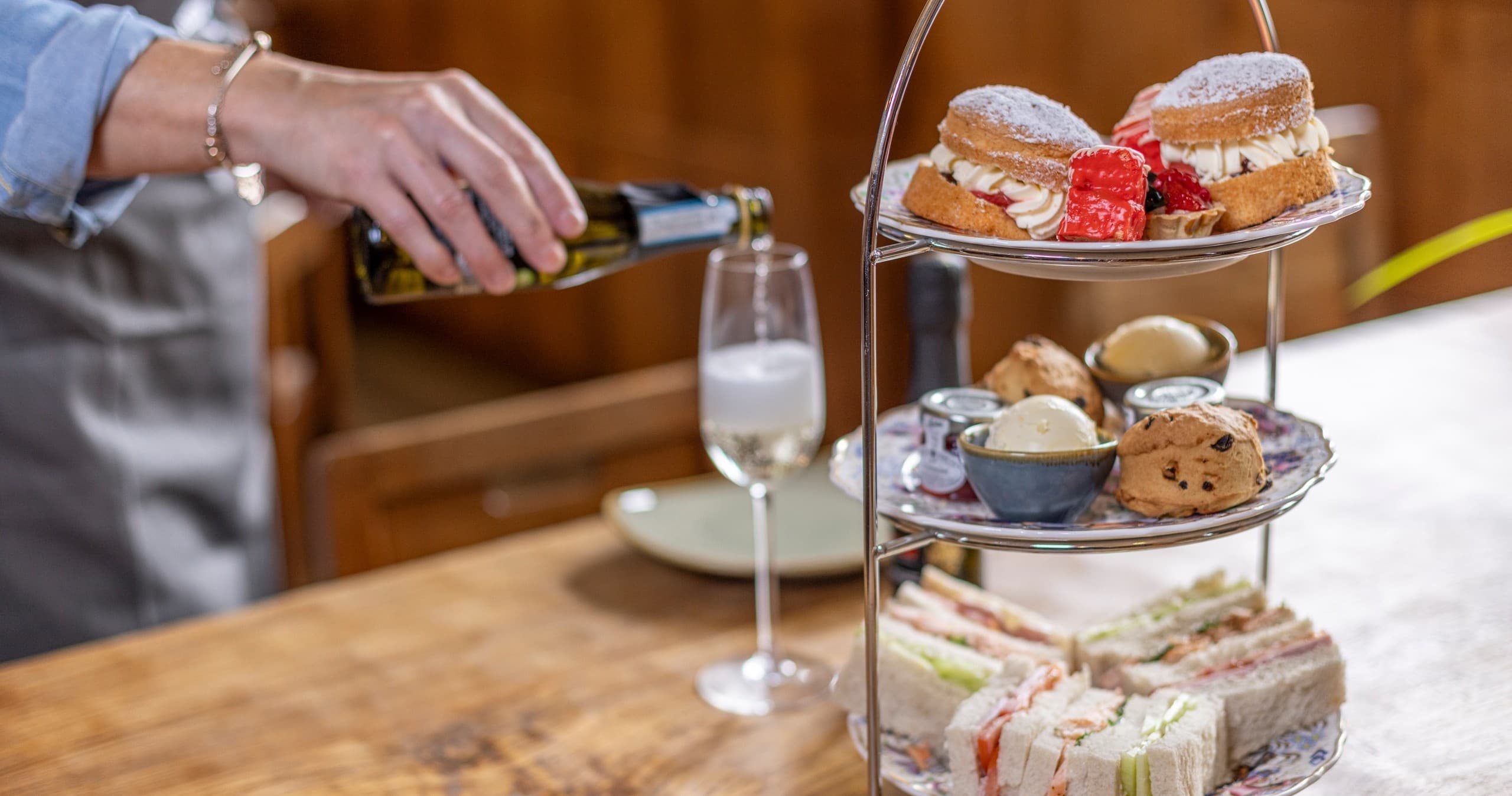 Mother's Day Afternoon Tea at Ampleforth Abbey: Oak-Panelled Tea Room with Valley Views