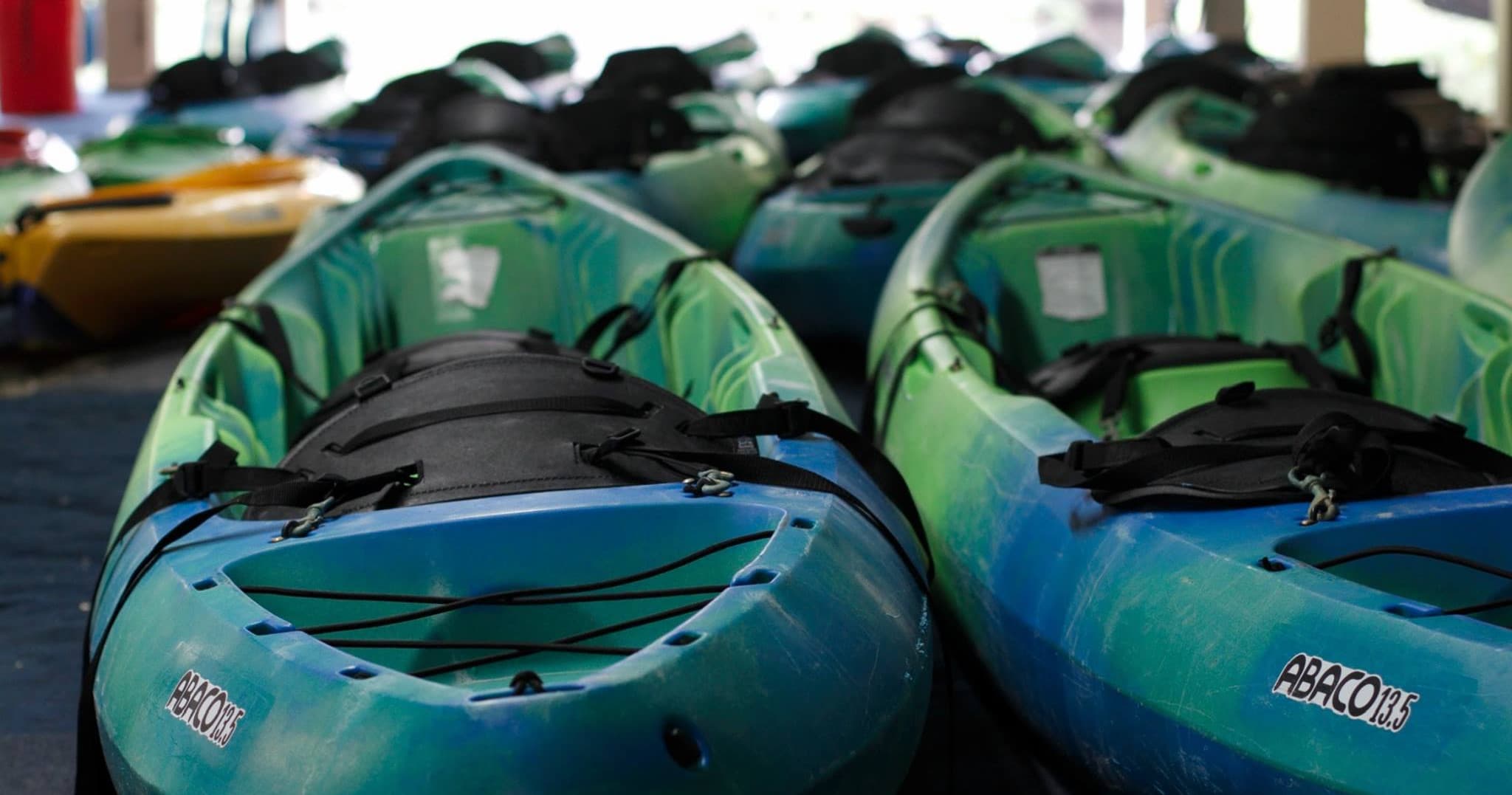 Kayak & Stand-Up Paddle Storage at All Water Excursions in Naples