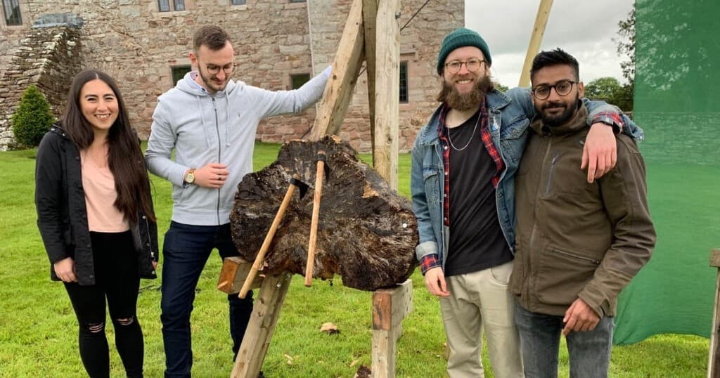 Axe Throwing at Wild Boar Estate with Michael Coates Clay Pigeon Shooting in Windermere