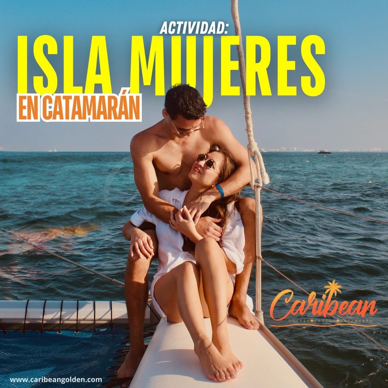 Water Activities & Catamaran Tour at Isla Mujeres by Golden Caribbean Travel