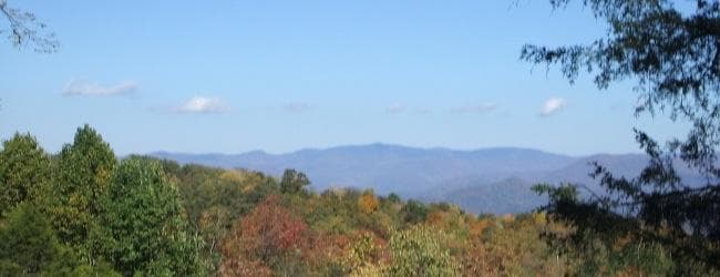 Scenic mountain ridge view over rolling Appalachian hills