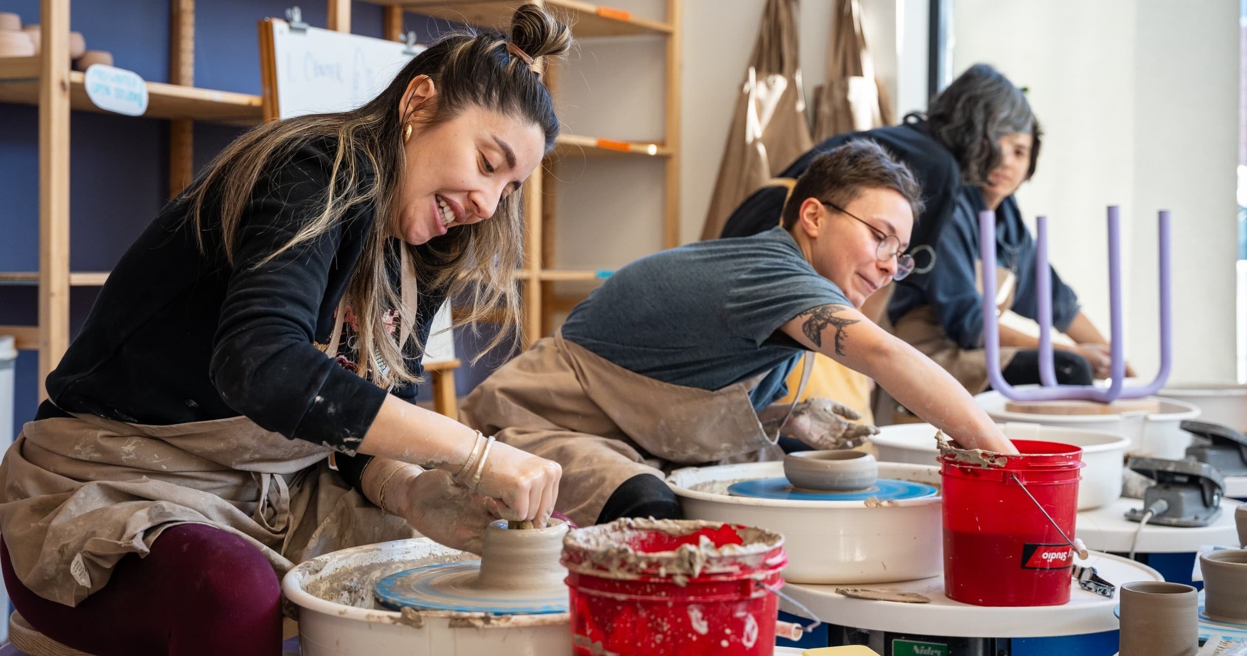 Wheelthrowing 101 with Sara in South Philly — Evening Pottery Classes at Black Hound Clay
