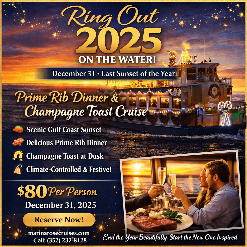 New Year's Eve Prime Rib Sunset Cruise on the Marina Rose