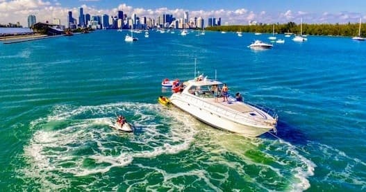 Miami Boat Experts’ Water Adventure with 58' SEARAY in Miami Beach