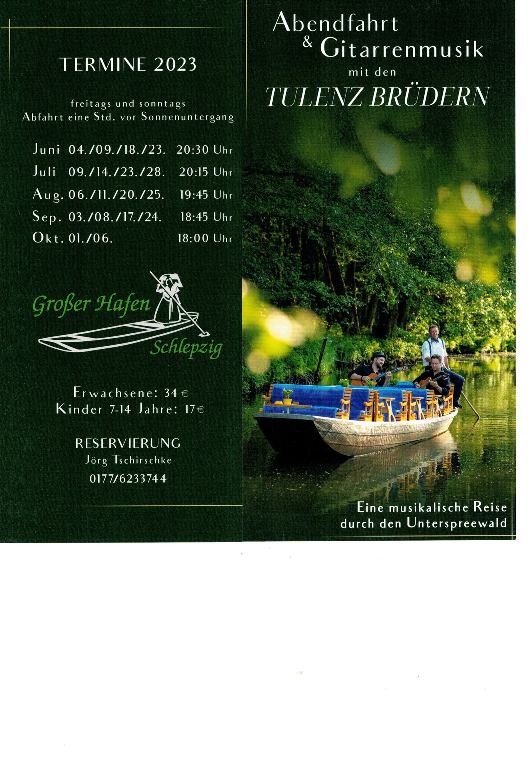 River Cruise & Live Music Experience at Großer Hafen Schlepzig