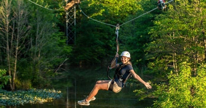 Water Activities at Lake Erie Canopy Tours: Half Zipline Adventure
