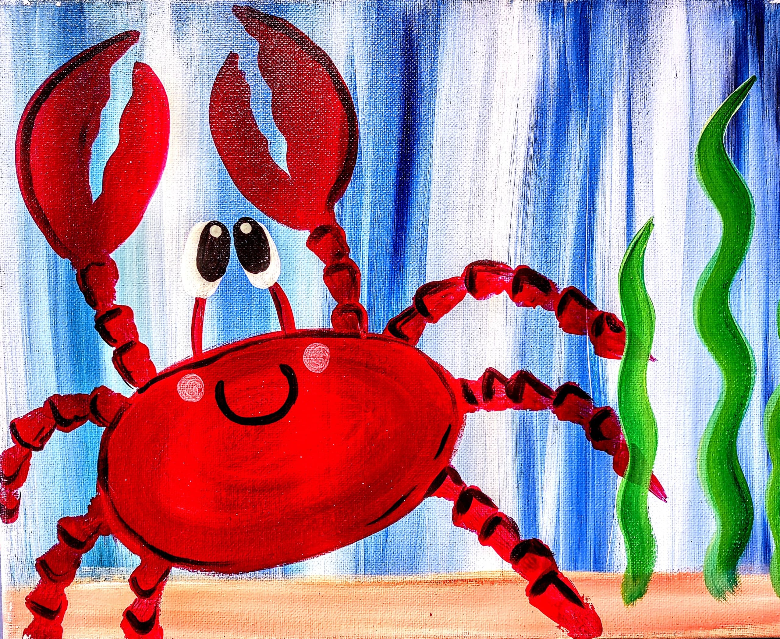 Kids Art Class at Corky Canvas: Create Crab Masterpieces in Omaha