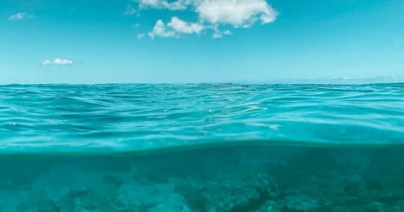 Calm turquoise Bimini sea surface, ideal for boat tours