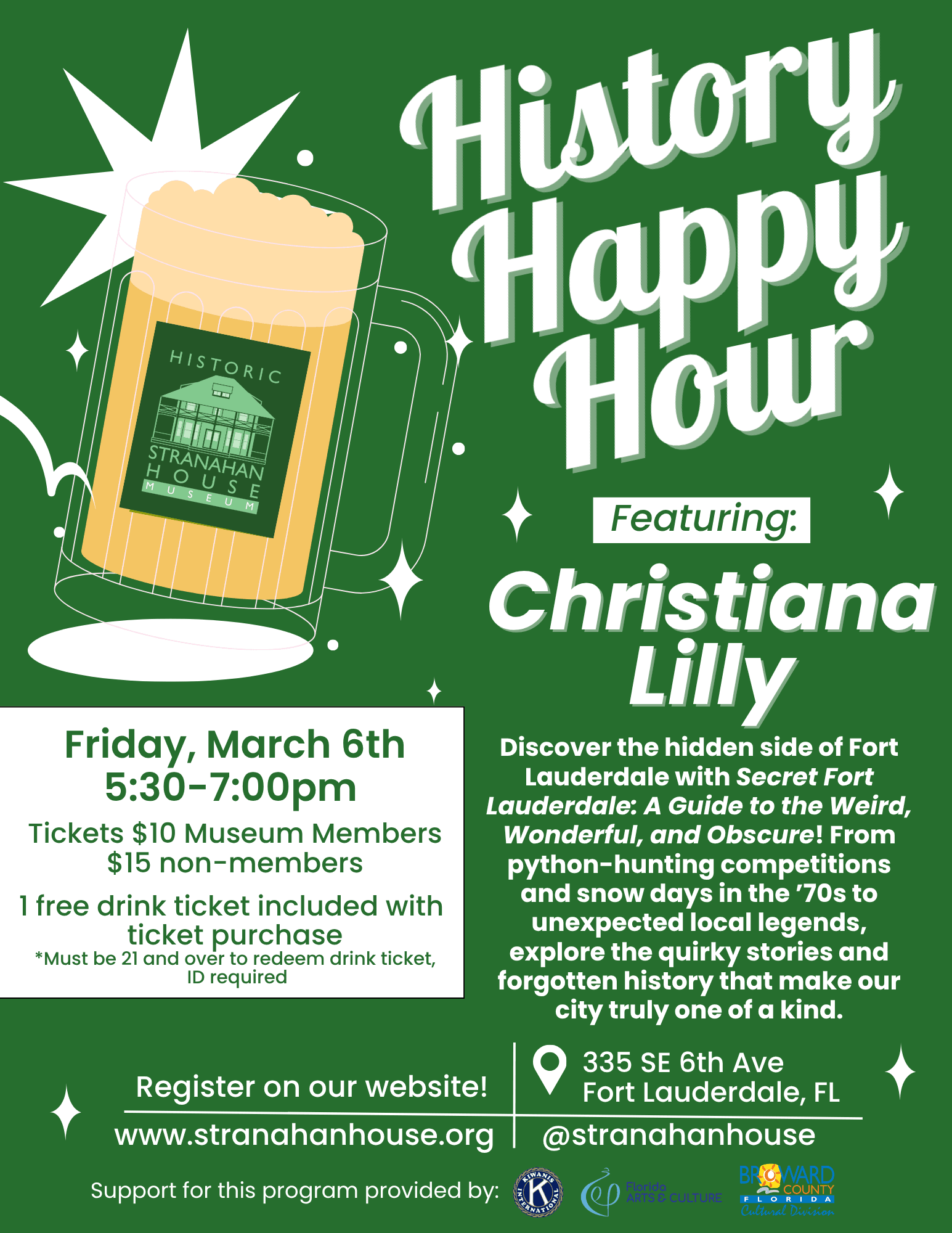 Sip and Story: Fort Lauderdale History Happy Hour with Christiana Lilly