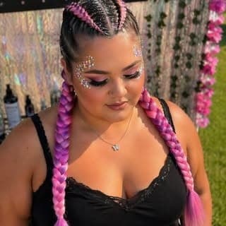Private Glam Session: On-Location Braids, Glitter & Face Gems in Livonia, MI
