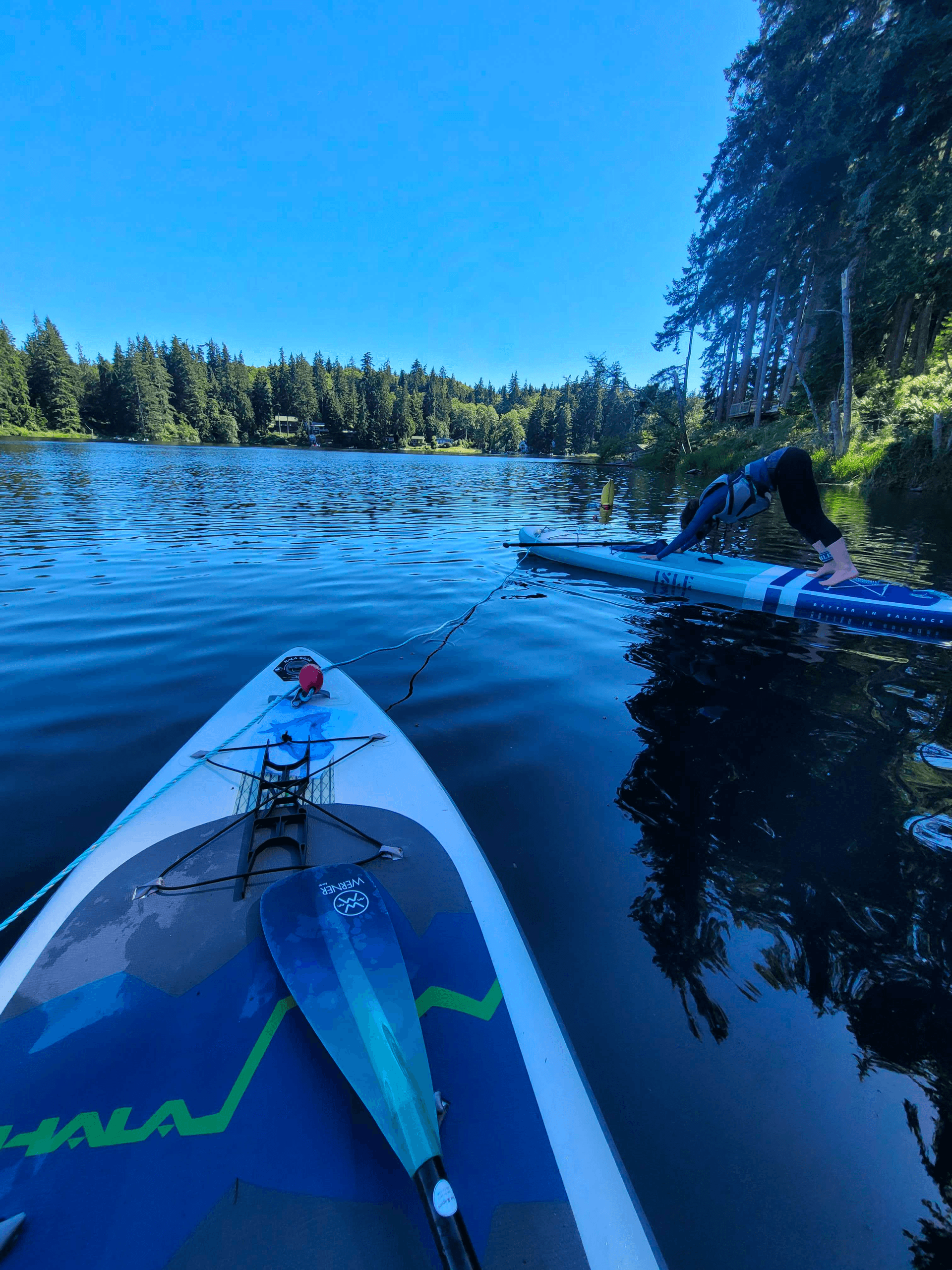Paddleboard Yoga on Goss Lake with Whidbey Island Kayaking