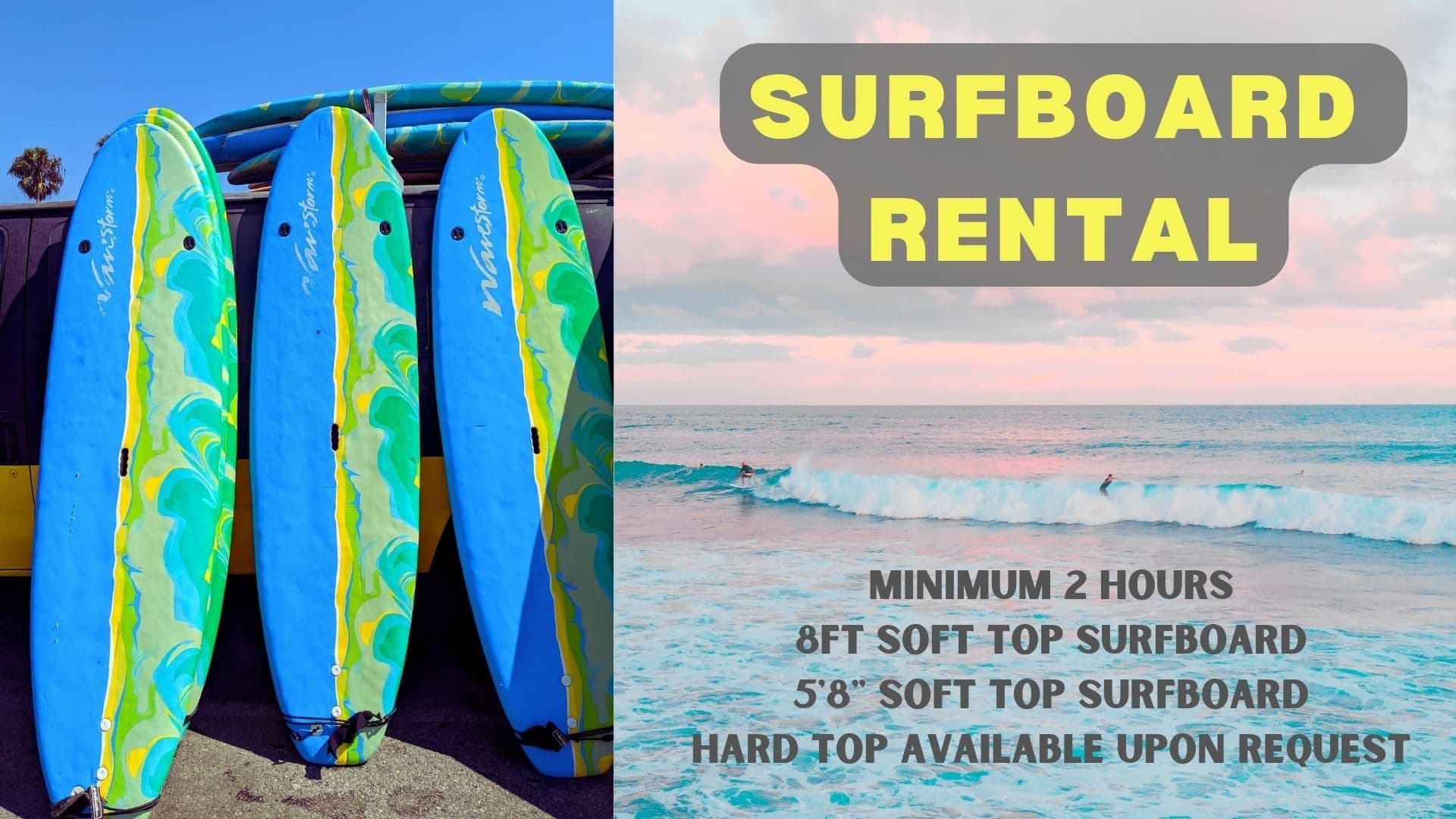 Surfboard Rentals at Venice Beach, Los Angeles