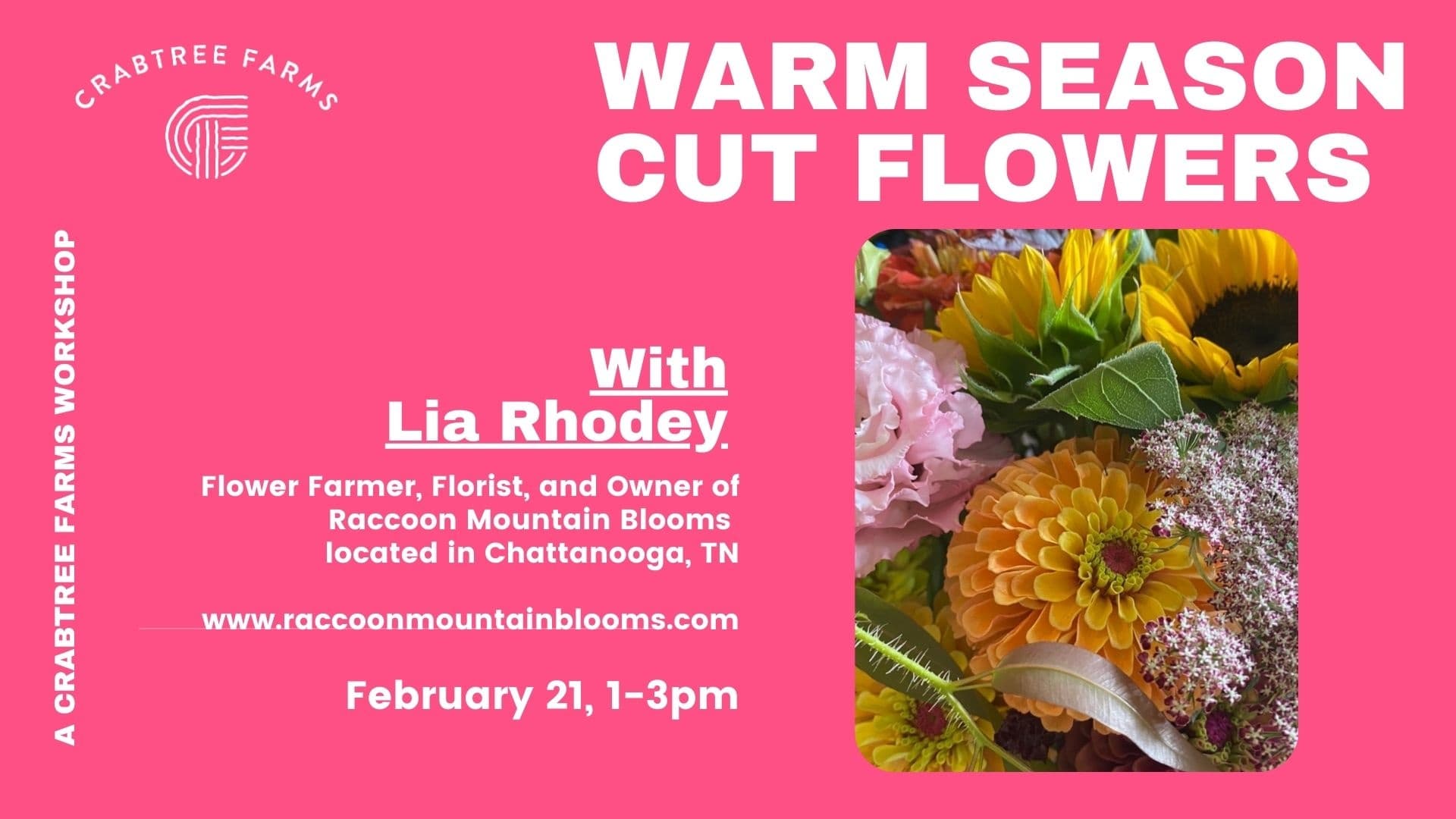 Warm-Season Cut Flower Workshop at Crabtree Farms in Chattanooga