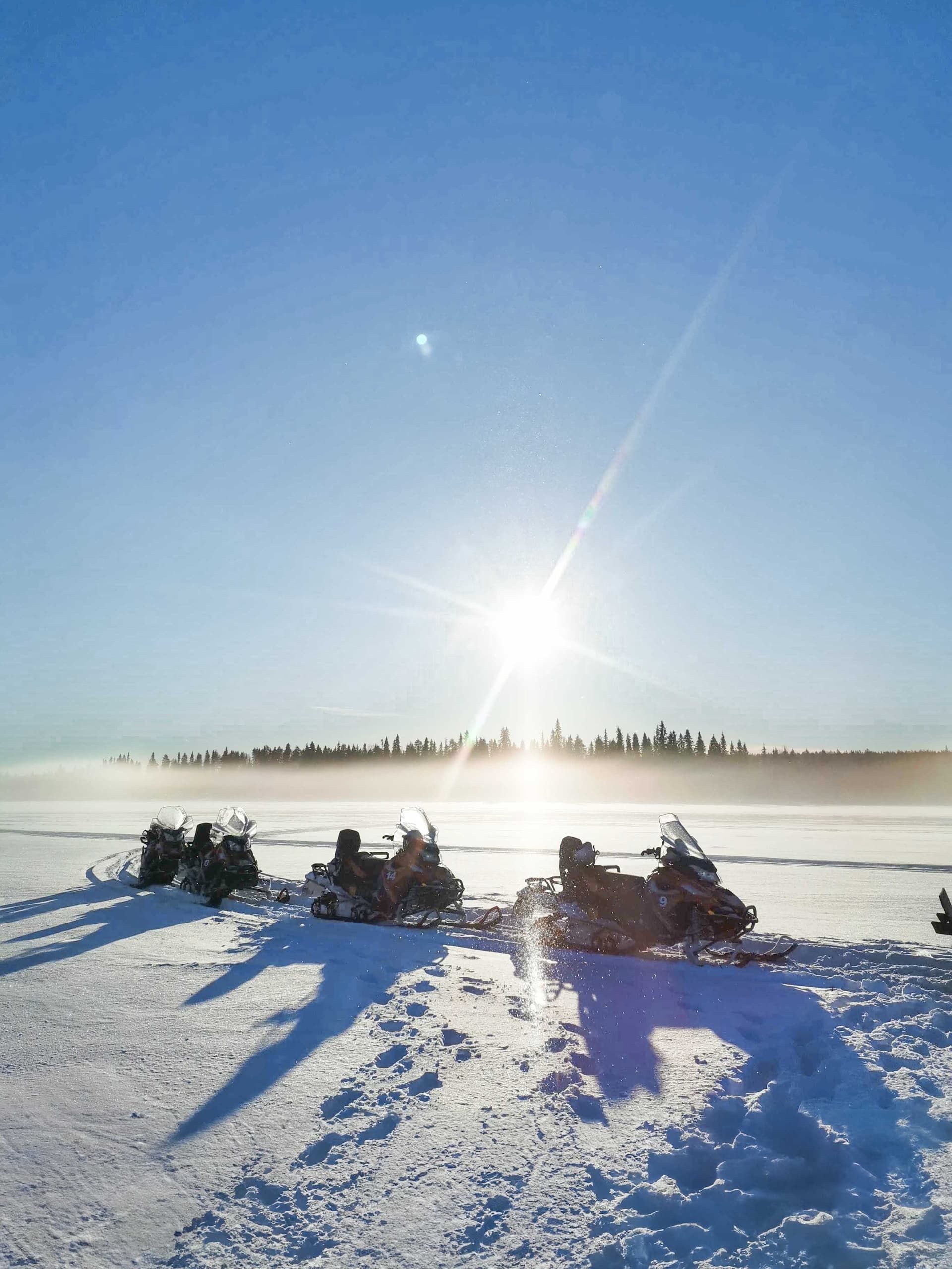 Snowmobiling & Ice Fishing at Apukka Resort in Rovaniemi