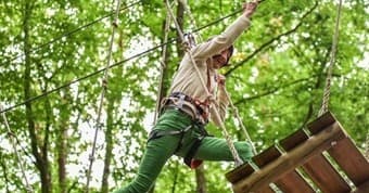 Half Zipline & Adventure Course Combo at Lake Erie Canopy Tours