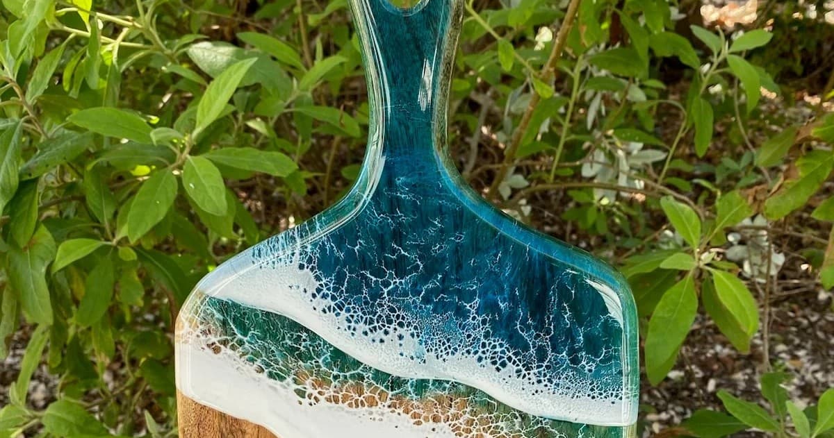 Craft Your Own Ocean Waves Resin Cutting Board in Marathon, FL