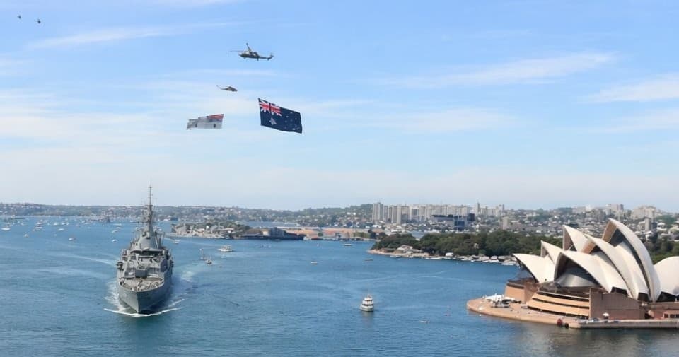 Harbourfront Feast: Sydney Naval Fleet Review Lunch Cruise with Live Jazz