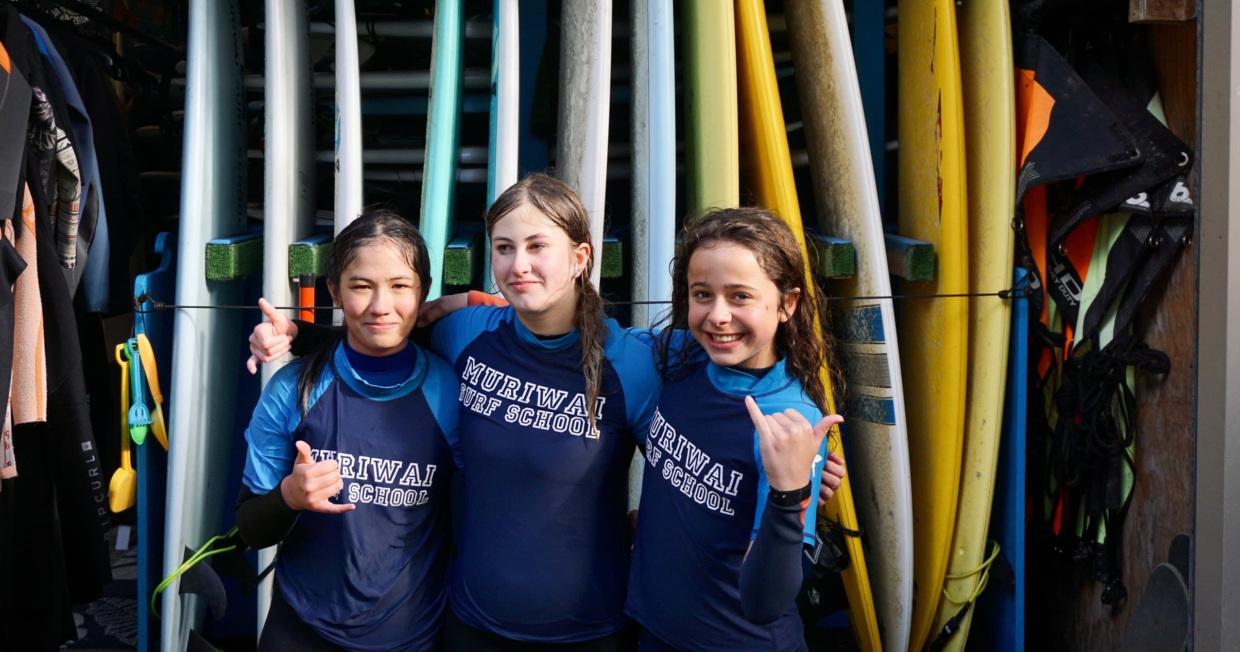 Youth Surf Lessons at Muriwai Surf School, Auckland