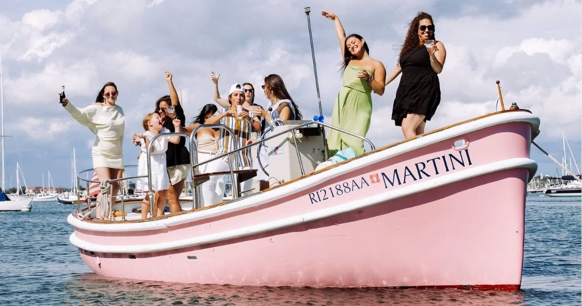 Cruise Newport Harbor on Martini — 75-Minute Private Pink Launch Experience