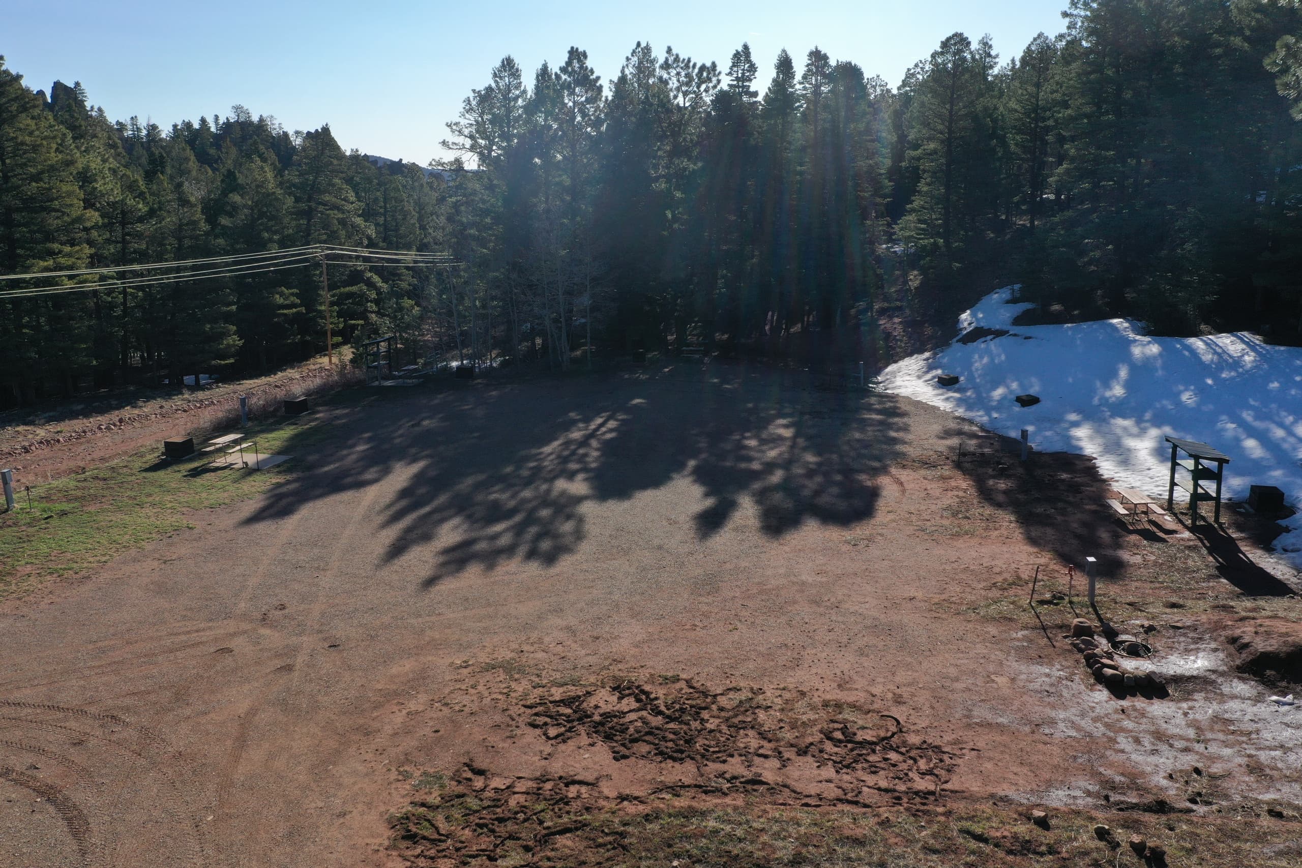 RV Partial Hookup Site #58 at Monument Lake Resort, Colorado