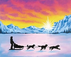 Arctic Run: Family Paint Class in Woodbury, Minnesota