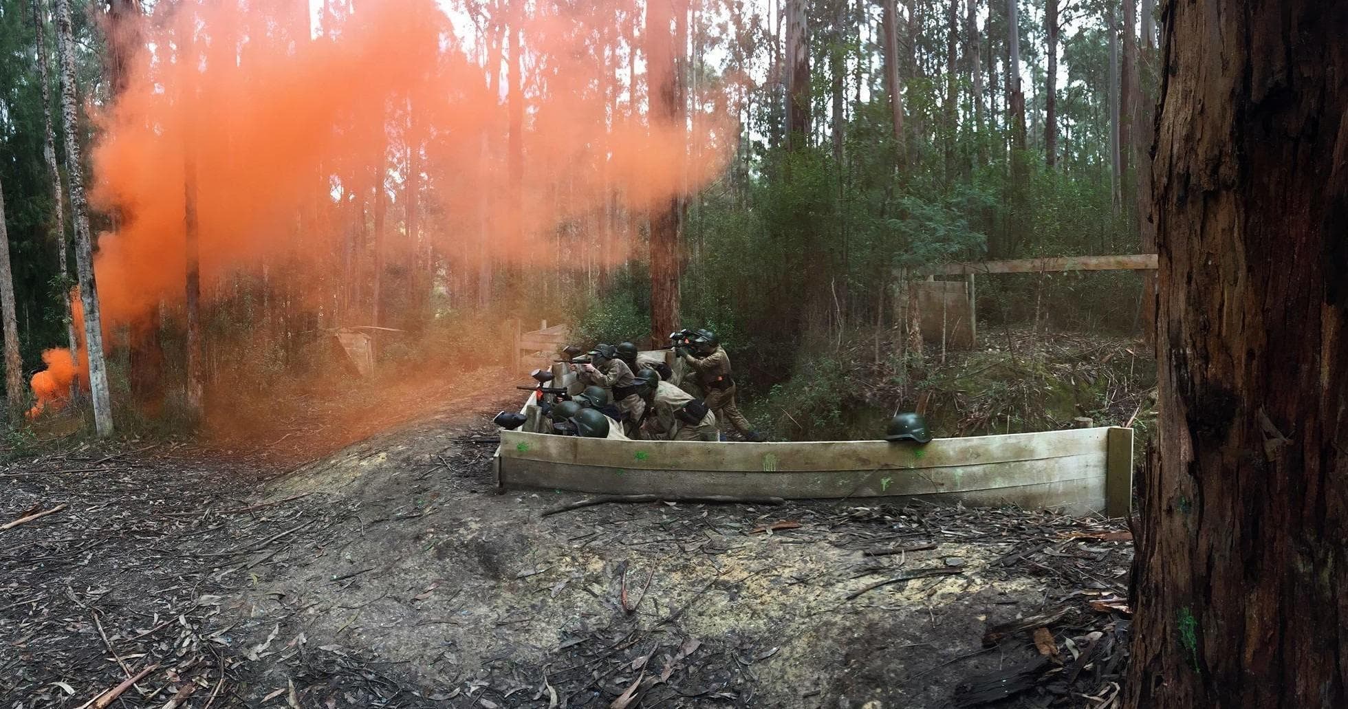 Paintball Action at Phoenix Paintball in Rawson, VIC