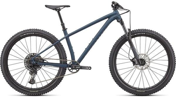 Trail mountain bike product on white background, off-road gear
