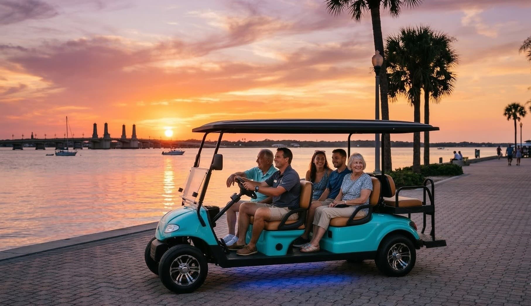 Private Golf Cart Tour of Historic Downtown St. Augustine