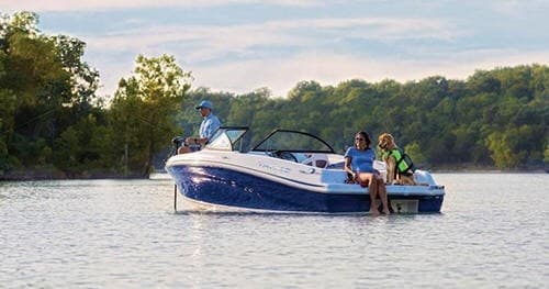 Experience the Lake Like Never Before with the Tahoe 500 TF Runabout Fish n Ski Rental in Kimberling City