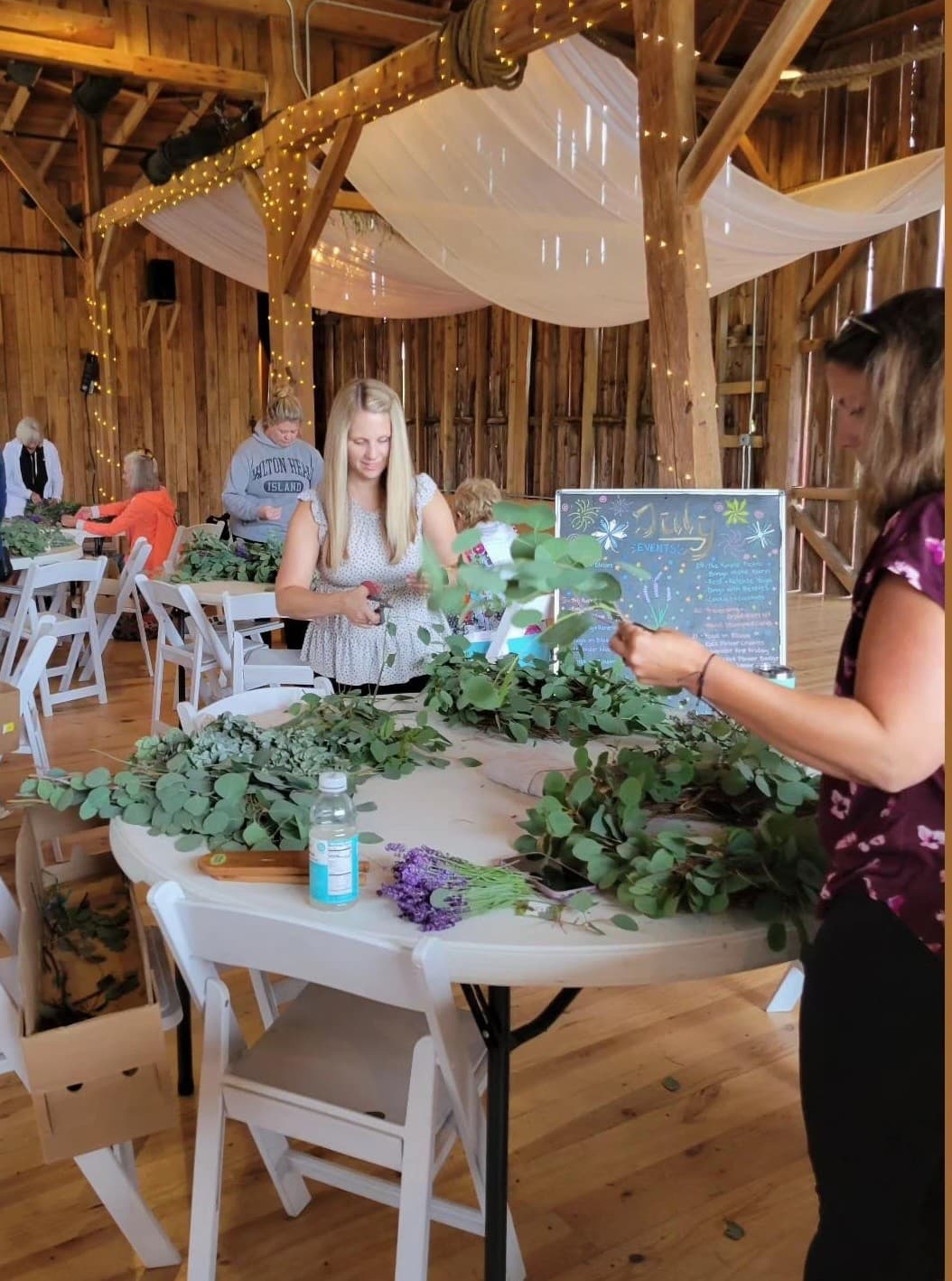 Lavender Eucalyptus Wreath Workshop at Lavender Hill Farm, Boyne City photo 2