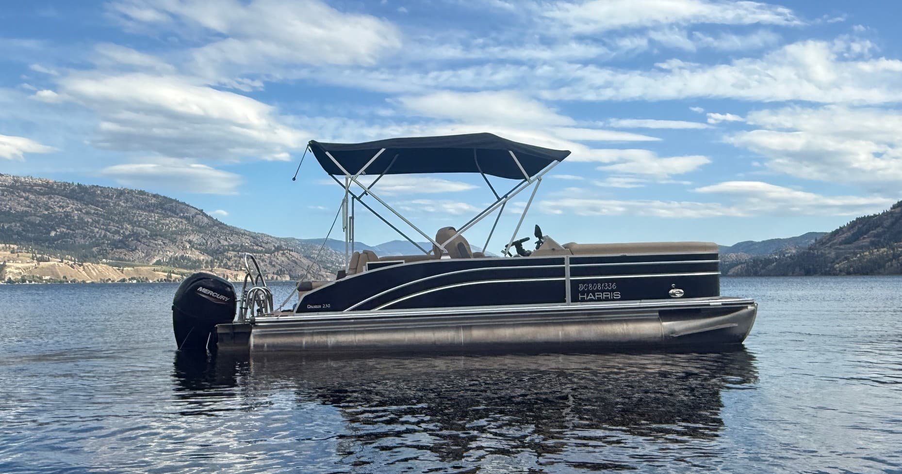 Water Activities & Harris 230 Premium Pontoon at Skaha Lake