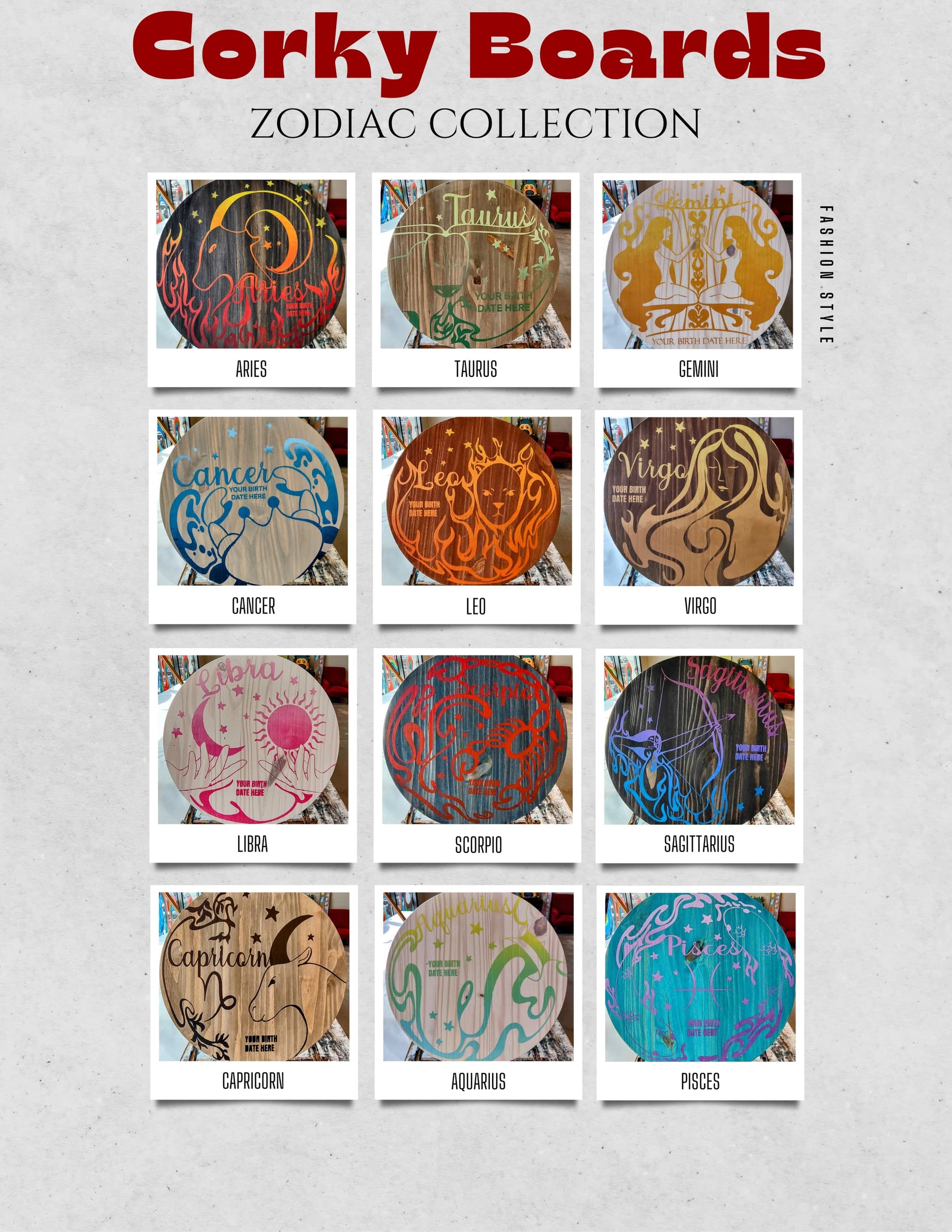Paint Your Zodiac: 17x17 Round Boards Workshop in Omaha