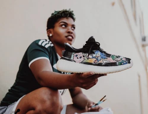 Custom Sneaker Painting with Color Me Greenville