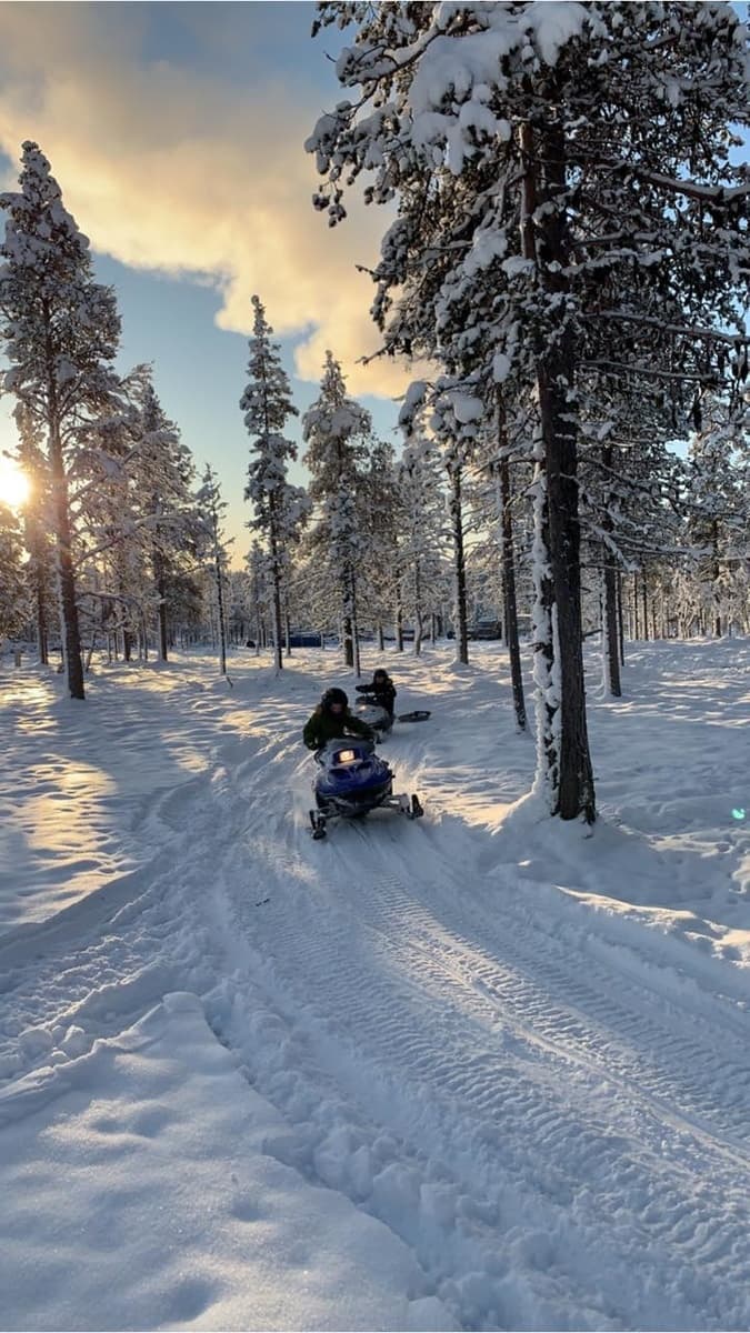 Winter Adventure with Kids' Snowmobile at Northern Lights Village Saariselkä