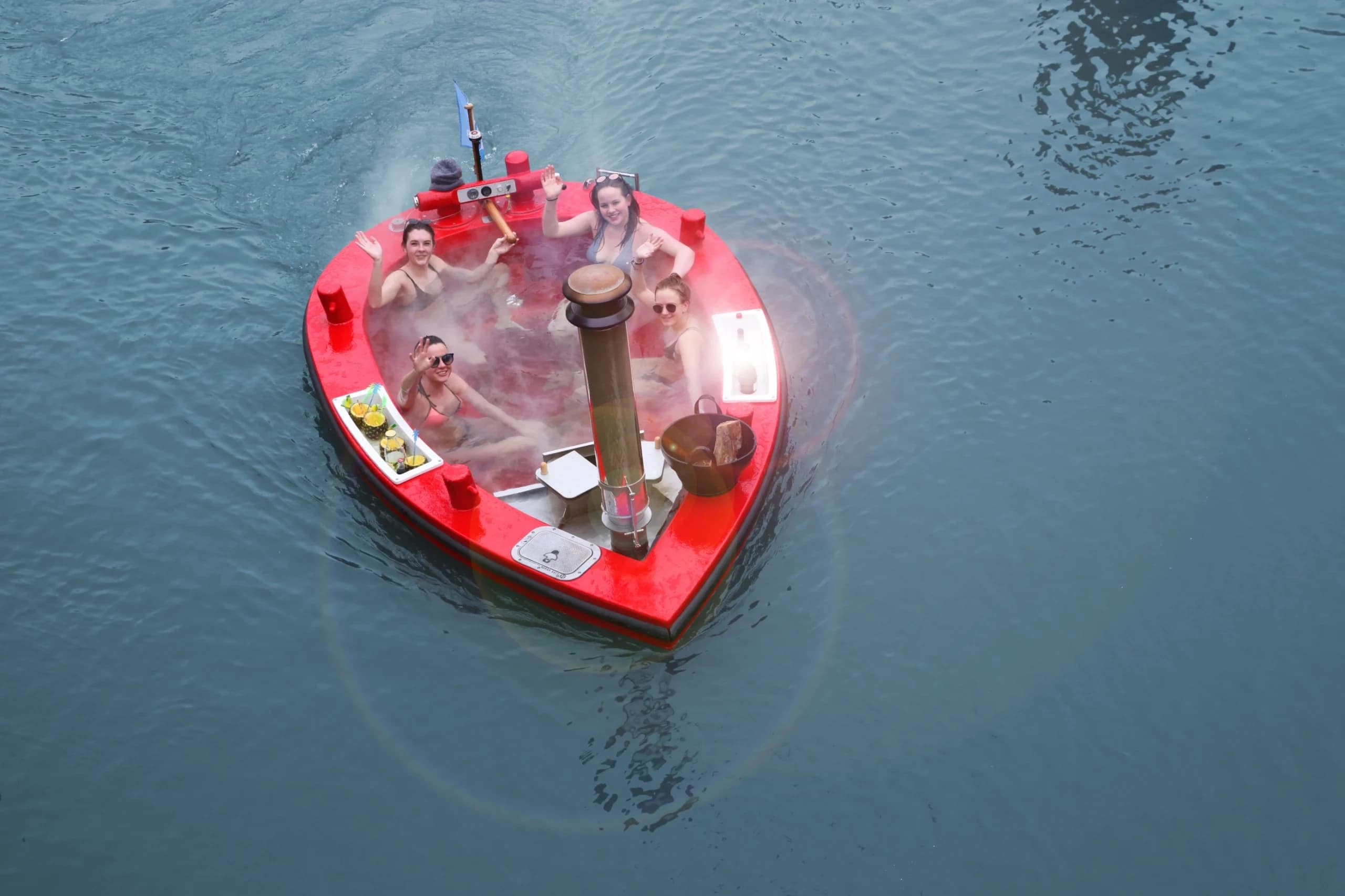 Hot Tub Boat Cruise in Boston Harbor: Private 104°F Soak & Skyline Views